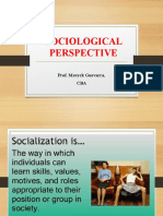 Sociological Perspective: Prof. Mavyck Guevarra, CBA