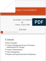 2.8 Contract Management: Gonder University by