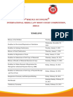 Timeline 9th RMLNLU SCC Online® International Media Law Moot Court Competition 2021