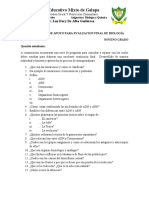 Cuestionario FInal Biología 9o - 2020