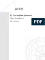 EU Criminal Law Relocated: Recent Developments
