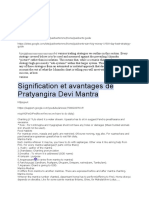 Signification Et Avantages de Pratyangira Devi Mantra