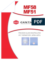 MF58 MF51: Precision Glass Encapsulated NTC Thermistors (Mf58 & Mf51)