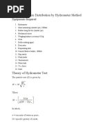 Theory of Hydrometer Test