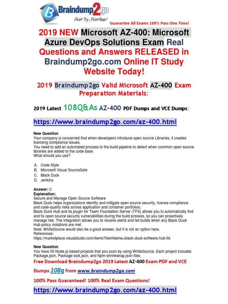 AZ-400 Online Tests
