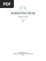 Marketing MCQS: Submitted To DR Sophia