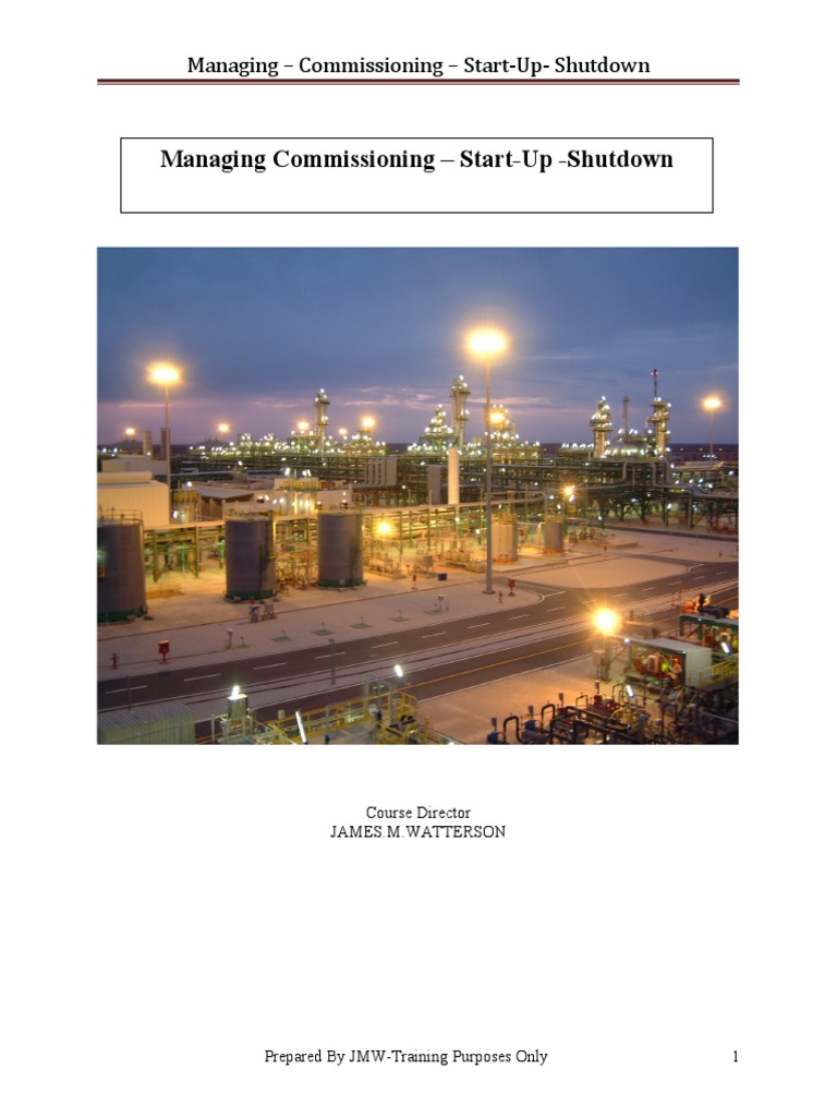 11 Revised Manual For Commissioning Start Up Shut Down Pdf Leak