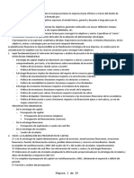 Planificación financiera y presupuestos