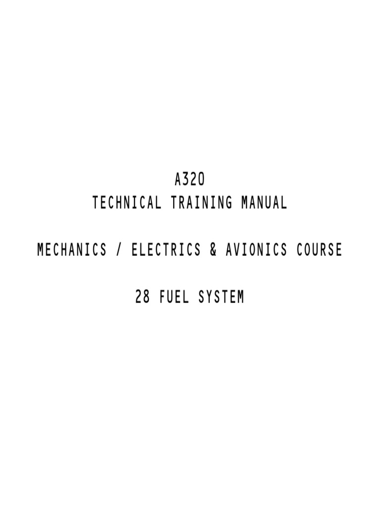 A320 Family Fuel System PDF Valve Pump
