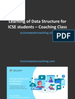 Learning of Data Structure For ICSE Students - Coaching Class