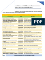 HEC Approved National Social Sciences Journals