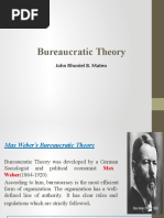 Bureaucratic Theory: John Rhoniel B. Mateo