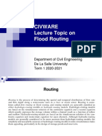 CIVWARE Lecture Topic On Flood Routing