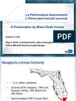 Implementing A Performance Improvement Framework To Thrive (And Not Just Survive) A Presentation by Miami-Dade County