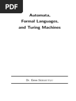 Automata Formal Languages and Turing Machines PDF