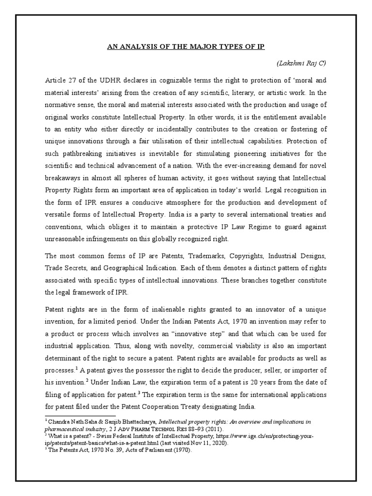 Overview of Major Intellectual Property Types | PDF | Intellectual ...