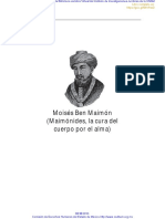 Moisés Ben Maimón (Maimónides, La Cura Del Cuerpo Por El Alma)