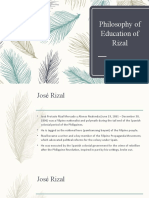 Philosophy of Education of Rizal: By: Rochelle A. Lorica