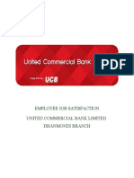 Employee Job Satisfaction United Commercial Bank Limited Dhanmondi Branch