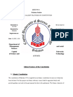 Quiz No 4 Pakistan Studies Topic: Salient Fratures of Constitution