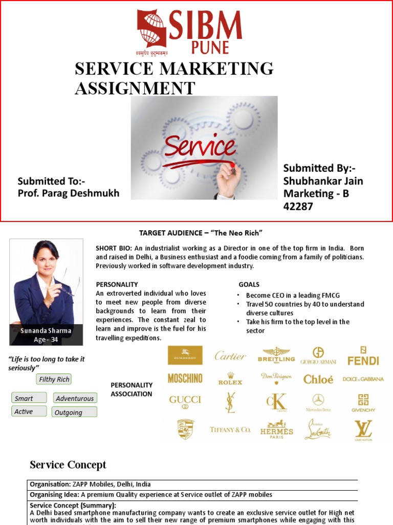 Service Marketing Assignment: Submitted By:-Shubhankar Jain Marketing ...