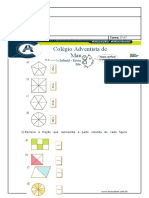 Lista de Matematica. Leitura de Fração