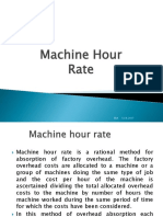 Machine Hour Rate
