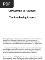 Consumer Behaviour The Purchasing Process