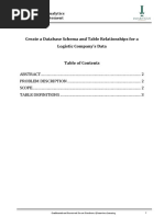 Create A Database Schema and Table Relationships For A Logistic Company's Data