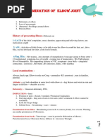 Examination of Elbow Joint