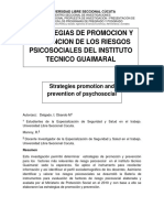Estrategias de Promocion y Prevencion de Los Riesgos Psicosociales Del Instituto Tecnico Guaimaral