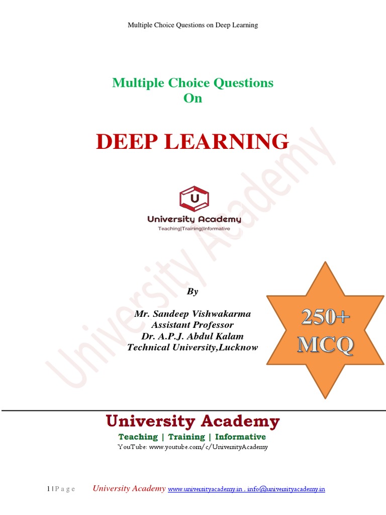 Deep Learning Mcq Pdf Artificial Neural Work Deep Learning