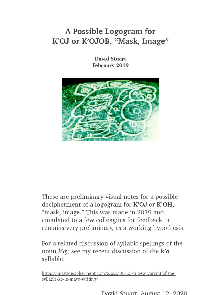 Deciphering K’OJ/K’OJOB Logogram | PDF
