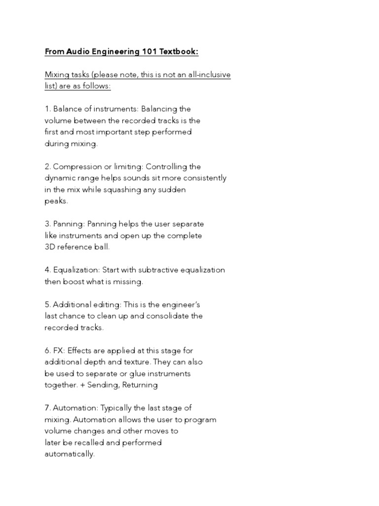 From Audio Engineering 101 Textbook PDF