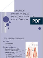 Rocessus Pathologique de La Parodontite Chez L Adulte