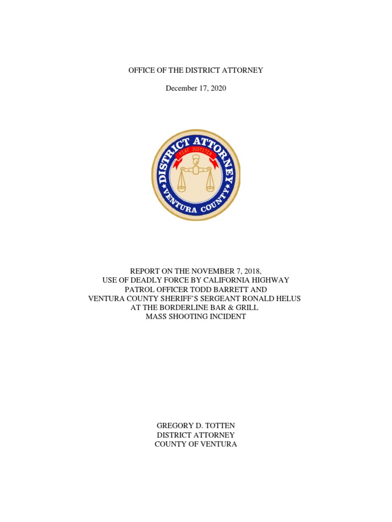 Borderline Bar Shooting Use of Force Report | PDF | California Highway ...