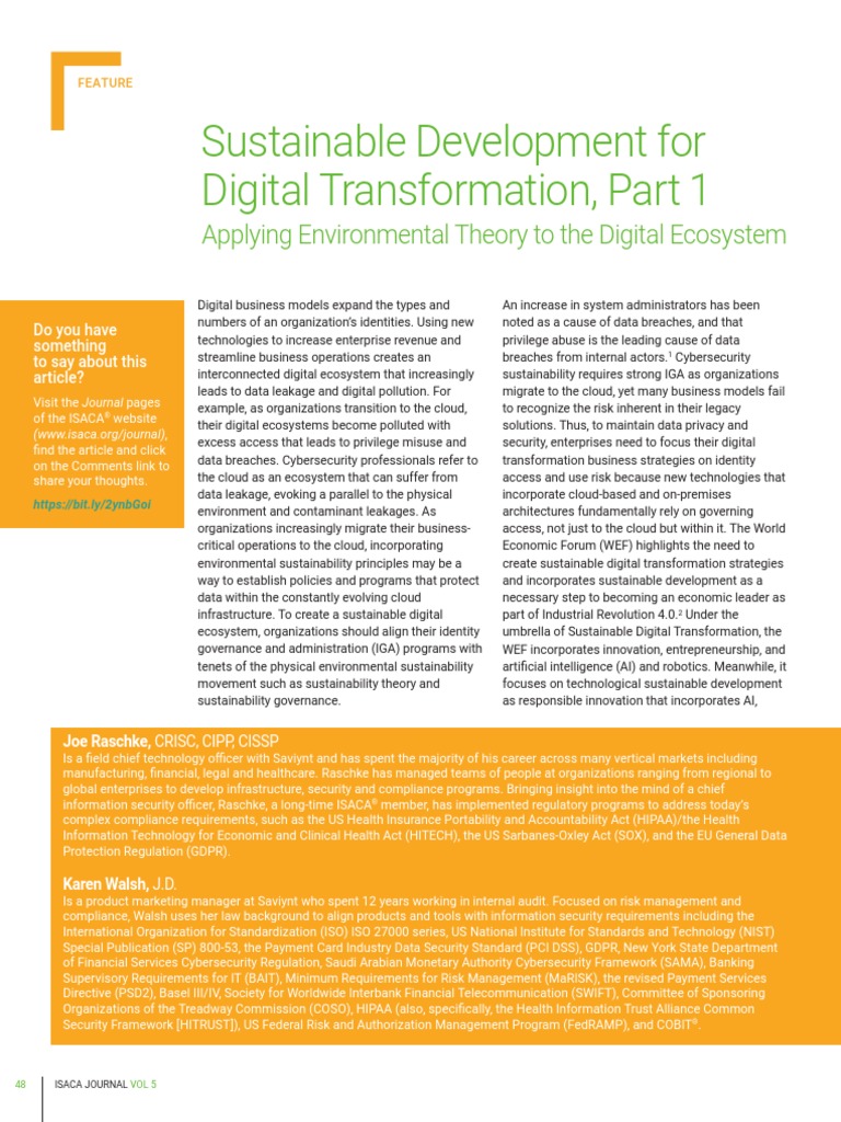 Sustainable Development For Digital Transformation Part 1 - Joa - Eng ...