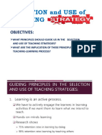 Selection and Use of Teaching: Objectives