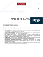 Tipos de fio e afiação de facas