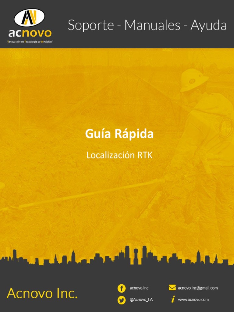 Guia Rapida de Localizacion RTK | PDF | Sistema de Posicionamiento ...