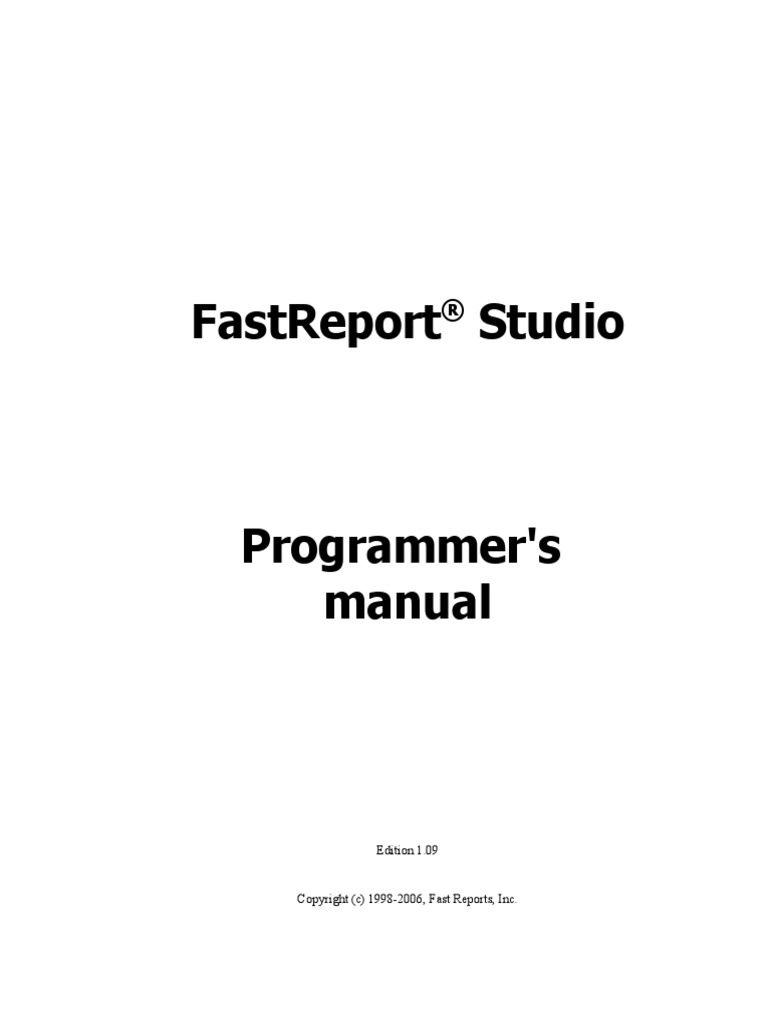 FastReport Studio Programmers Manual EN | PDF | Component Object Model ...