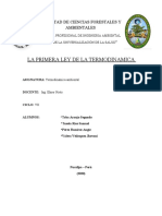 La primera ley de la termodinámica y la conservación de la energía