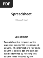 Spreadsheet Notes