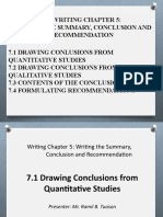 Drawing Conclusions From Quantitative Research