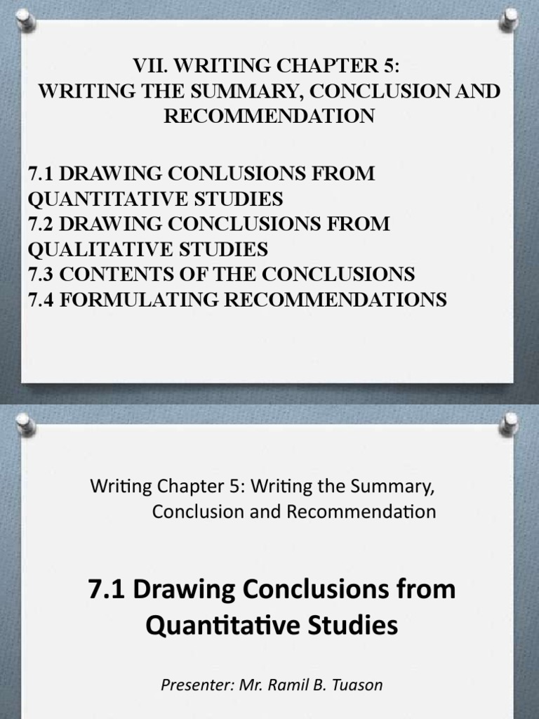 Drawing Conclusions From Quantitative Research PDF Quantitative