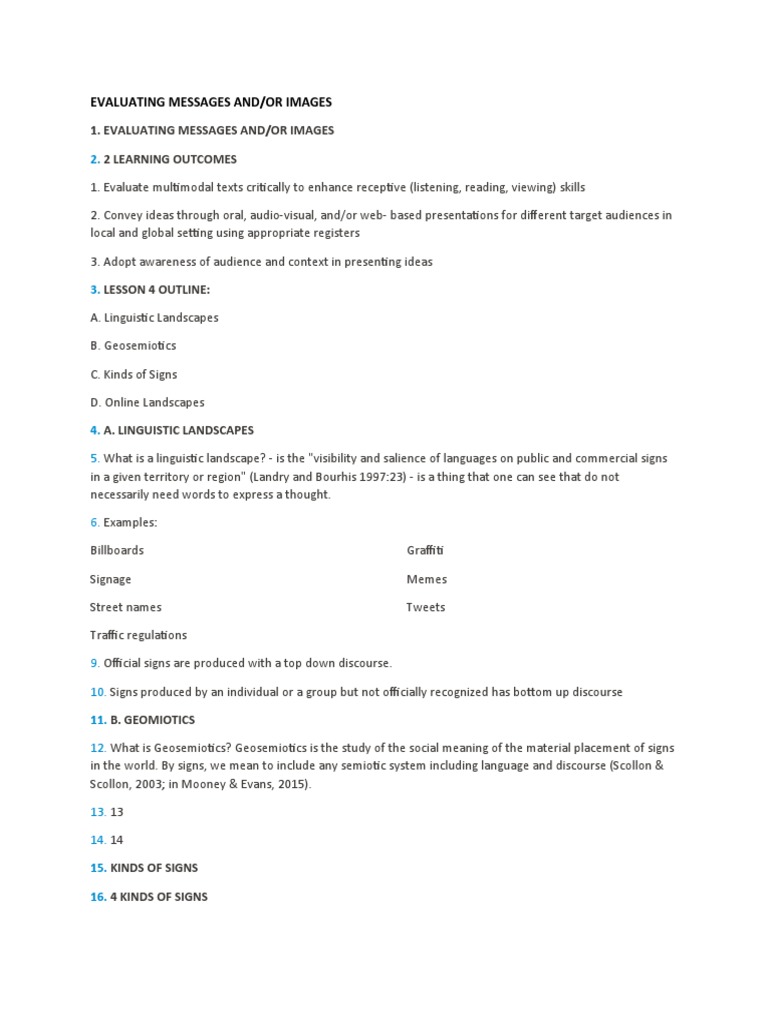 Evaluating Messages and Geosemiotics | PDF | Meme | Linguistics