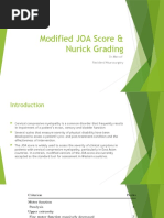 mJOA Scoring System for Myelopathy | PDF | Neurology | Medical Specialties
