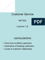 Customer Service: Defining Customers and Building Loyalty