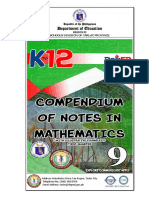 COMPENDIUM OF NOTES Math 9 First QRTR PDF