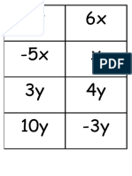 Algebra Cards